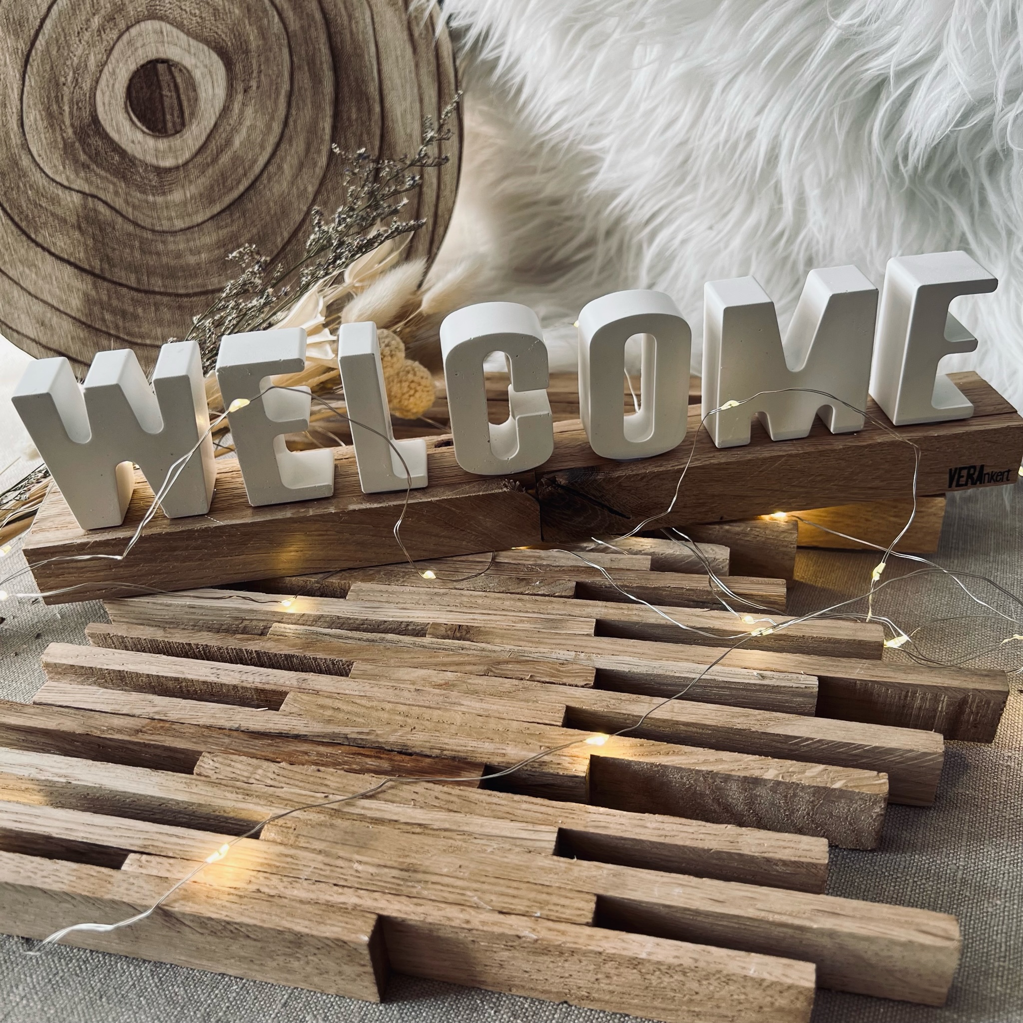 Gipsaufsteller "WELCOME" Gipsaufsteller "WELCOME"