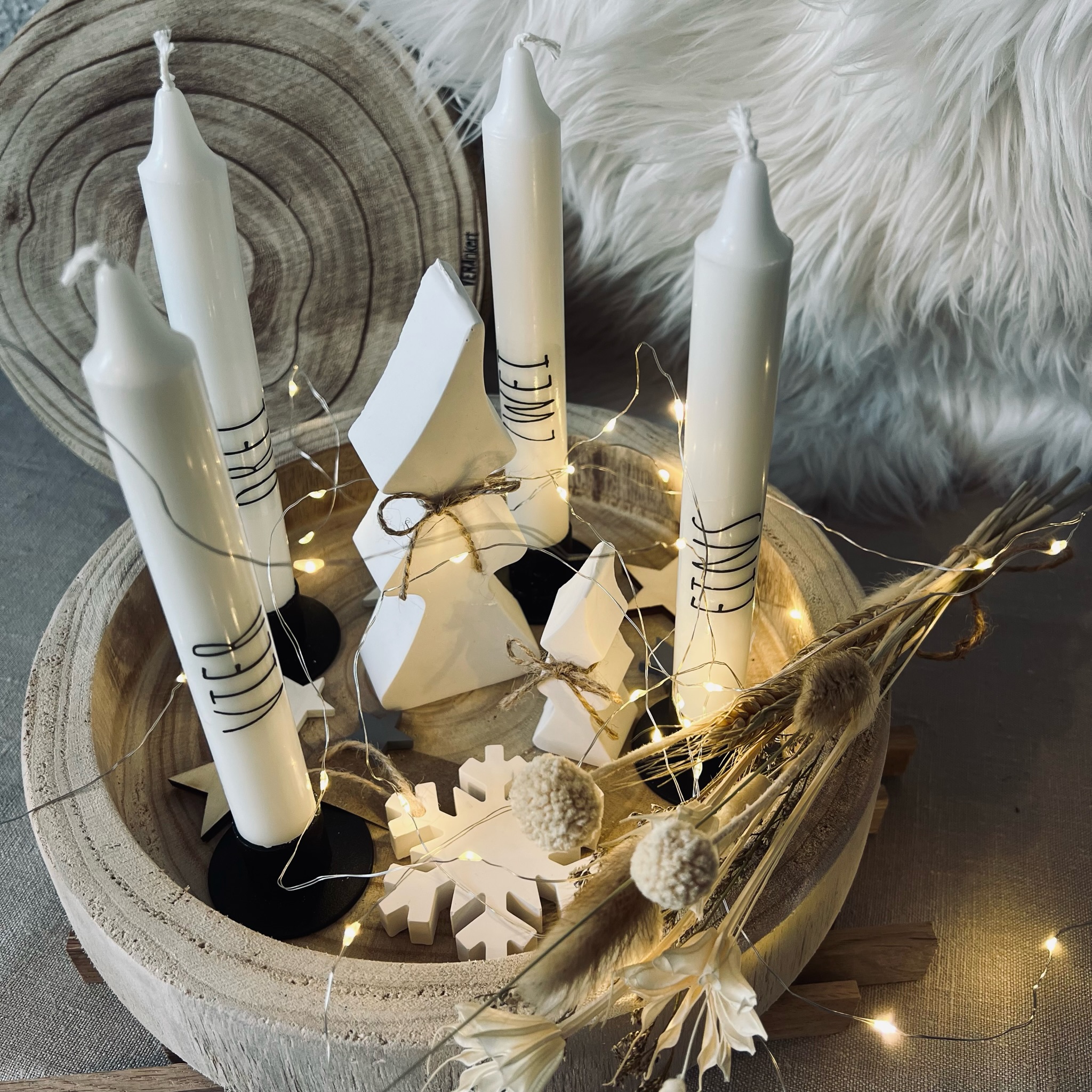 Adventskranz mit Bäumen Adventskranz mit Bäumen